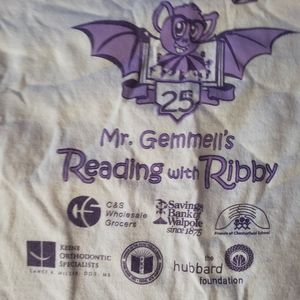 Purple Reading with Ribby t-shirt